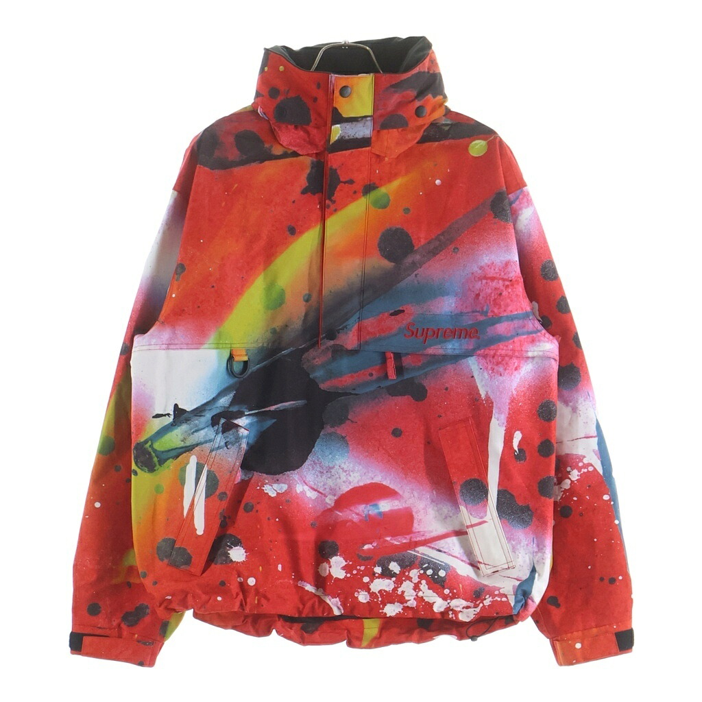 SUPREME(シュプリーム) 大きさ:M 20SS ×Rammellzee GORE-TEX Anorak ラメルジー グラフィック総柄刷り上げる ゴアテックス パーカ 上衣 赤いこと【中古】【度合いA】【色つや赤いこと】【取りまわしバス発着場渋谷】
