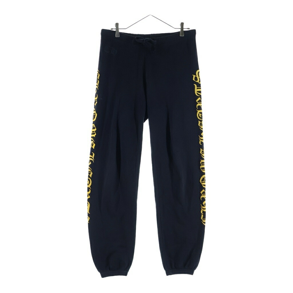 CHROME HEARTS(クロムハーツ) Side Logo Sweat Long Pants サイドロゴプリント スウェットパンツ ブラック/イエロー【中古】【程度B】【カラーブラック】【取扱店舗BRING梅田茶屋町店】｜ブランド買取・販売　BRING