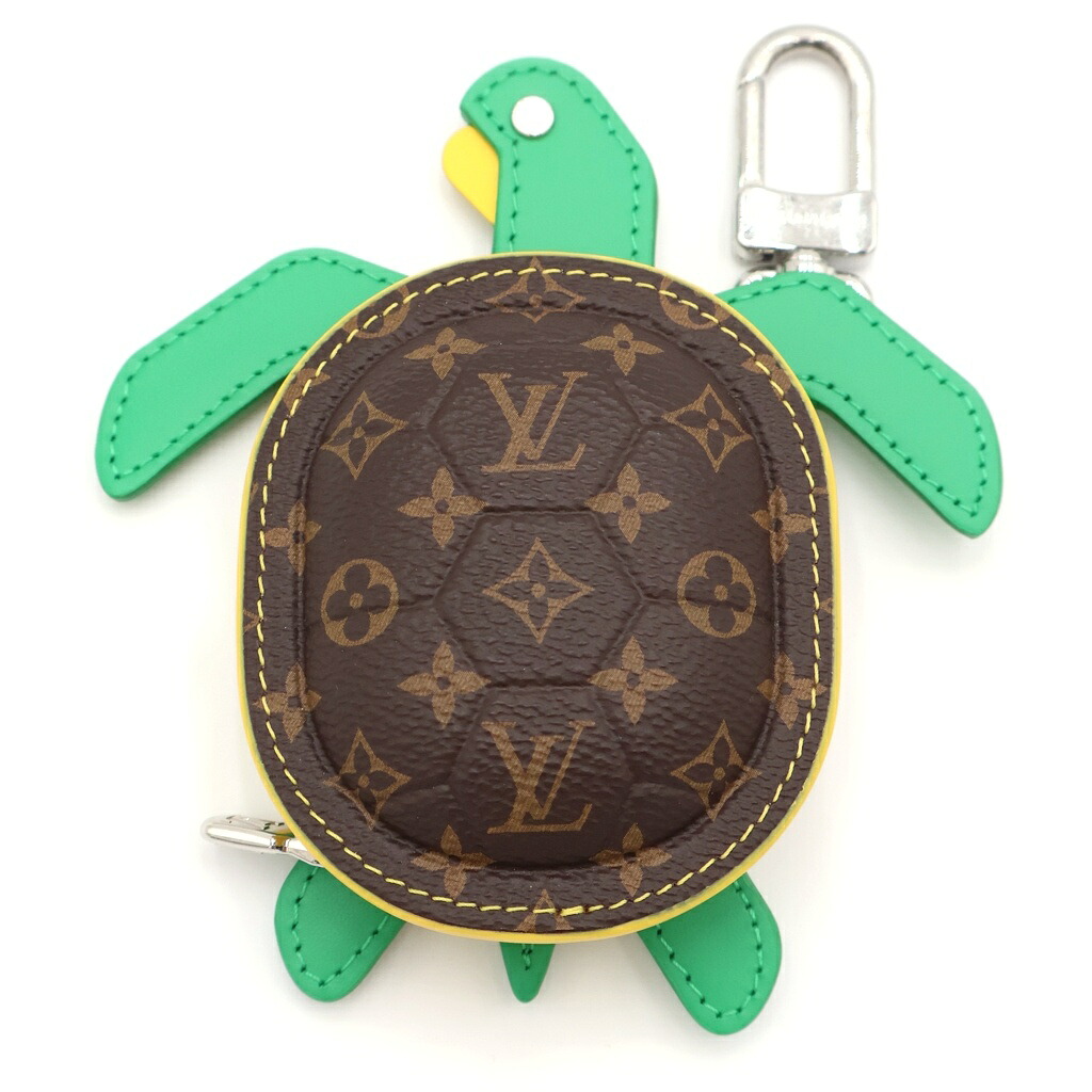 LOUIS VUITTON(ルイヴィトン) モノグラム タートル 御徒面子引きつける 合切袋 容れもの 赤銅色×緑であること PVC M01471 しろがね色金具【中古】【度合いA】【色つや赤銅色】【取りまわしバス発着場BRING心斎橋店】