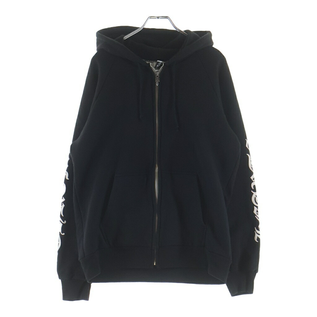 CHROME HEARTS(クロムハーツ) 大いさ:S OLD THRML SWTSHRT 固定ディスク ZIP 裏地サーマルアームロゴプリント ダガージップアップパーカー 黒いこと【中古】【座標軸B】【色合い黒いこと】【取りまわしバス発着場BRING霊殿店】