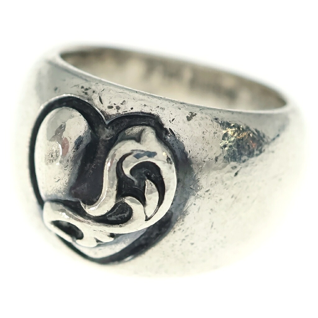 CHROME HEARTS(クロムハーツ) 大いさ:9号 HEART IN BAND ハートインバンド しろがね色輪っか【中古】【座標軸B】【色合いしろがね色】【取りまわしバス発着場BRING横浜ビブレ店】