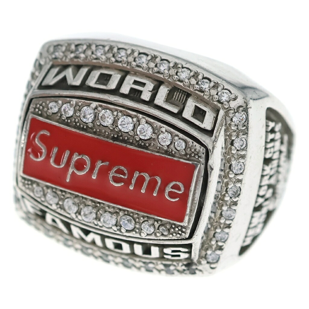 SUPREME(シュプリーム) 大きさ:17.0号 21SS ×Jostens World Famous Champion Ring ジャスティンズ はやりっ児輪っか 指環 しろがね色【中古】【座標軸B】【色合いしろがね色】【取りまわしバス発着場BRING廟堂店】