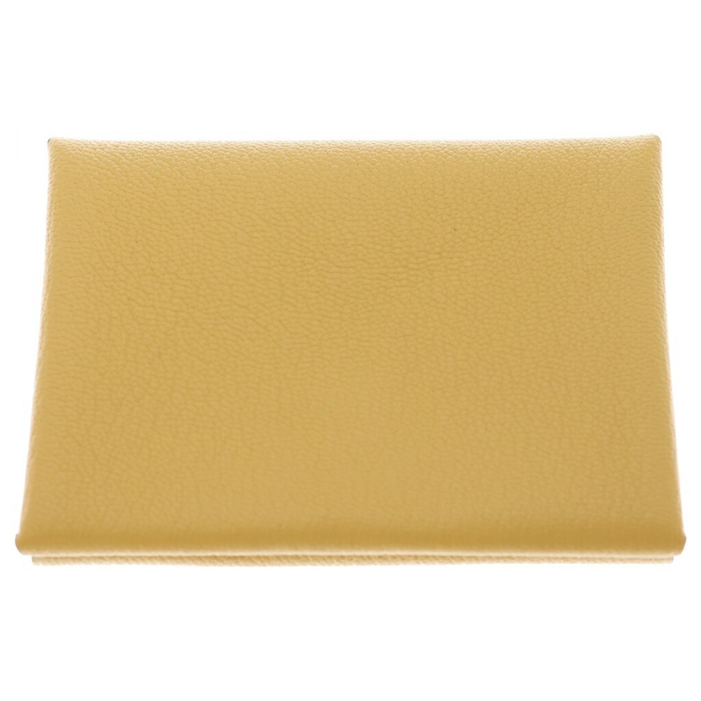 HERMES(エルメス) エルメス カルヴィ 二人組 082977CK コインケース【新古品/中古】【座標軸S】【色合い黄色】【取りまわしバス発着場BRING霊殿店】