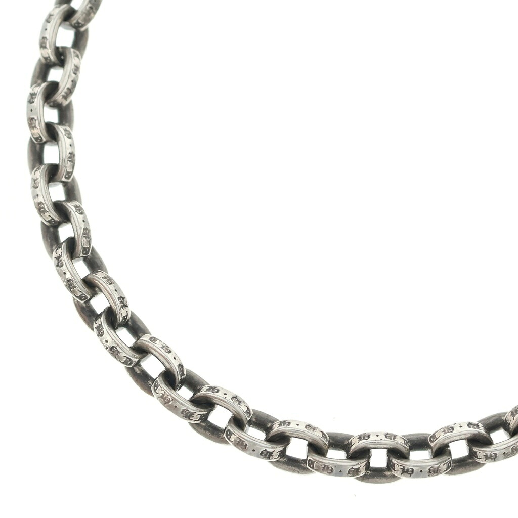 CHROME HEARTS(クロムハーツ) 大きさ:18.0inch PAPER CHAIN 18 ペーパーチェーンネックレス 18inch しろがね色 BCA086【中古】【度合いA】【色つやしろがね色】【取りまわしバス発着場原宿】