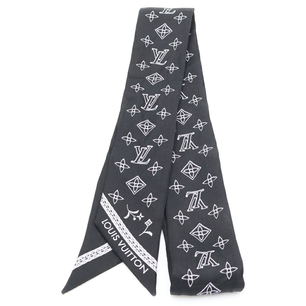 LOUIS VUITTON(ルイヴィトン) バンドーBB モノグラム ロマンス シルクスカーフ ブラック【中古】【程度B】【カラーブラック】【オンライン限定商品】｜ブランド買取・販売　BRING 18,409円