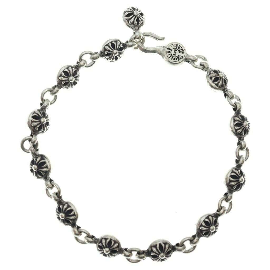 CHROME HEARTS(クロムハーツ) NO1 BALL #1クロスボールブレスレット しろがね色 BCA172【中古】【座標軸B】【色合いしろがね色】【取りまわしバス発着場BRING札幌店】