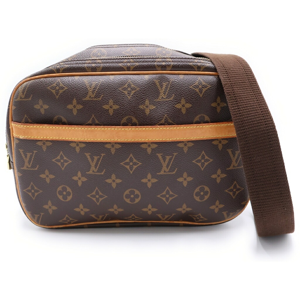 LOUIS VUITTON(ルイヴィトン) モノグラム リポーターPM ショルダーバッグ ブラウン レザー×PVC M45254 ゴールド金具【中古】【程度B】【カラーブラウン】【取扱店舗BRINGアメリカ村店】|ブランド買取・販売 BRING