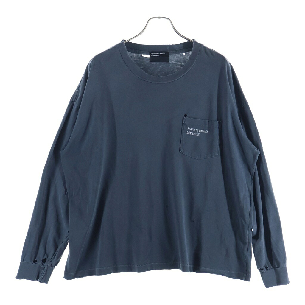 ENFANTS RICHES DEPRIMES(アンファンリッシュデプリメ) 大いさ:L 25SS CLASSIC LOGO LS T-SHIRT ウォッシュドダメージ産業ロゴタイプ刷り上げる長袖ティーシャツ 薄墨色【中古】【座標軸A】【色合い薄墨色】【取りまわしバス発着場BRING有楽町マルイ店】