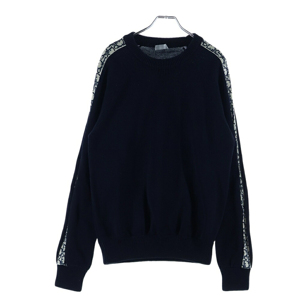 Christian Dior(クリスチャンディオール) サイズ:M オブリークインサート ニットセーター ブラック #M 113M638A1187【中古】【程度B】【カラーブラック】【オンライン限定商品】｜ブランド買取・販売　BRING