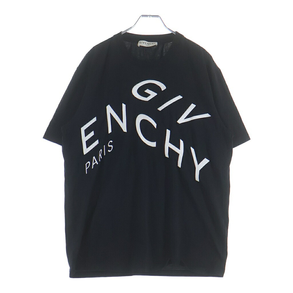 GIVENCHY(ジバンシィ) サイズ:XXL ロゴ刺繍 クルーネック 半袖Tシャツ カットソー ブラック【中古】【程度B】【カラーブラック】【取扱店舗BRING福岡天神店】｜ブランド買取・販売　BRING