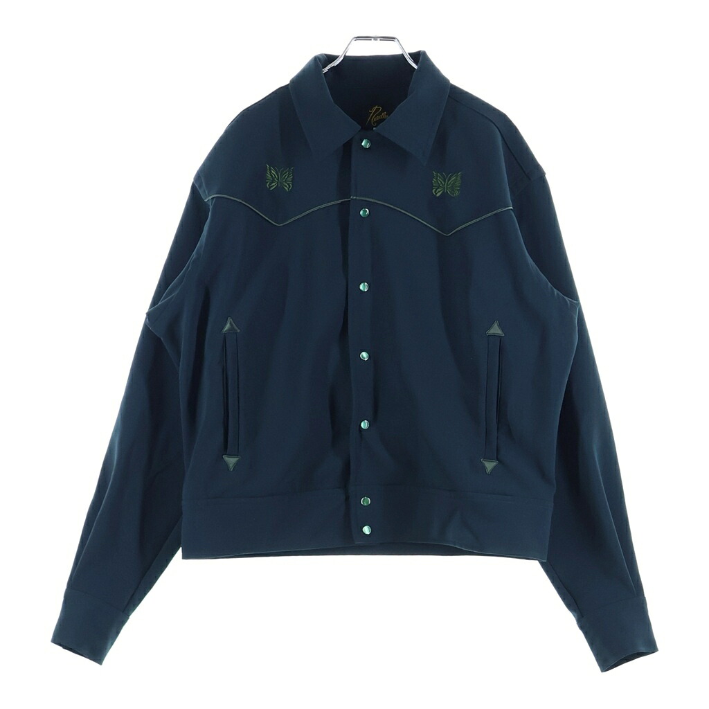 Needles(ニードルス) 大きさ:S Piping Cowboy Jacket ロゴタイプ刺しゅう 牛飼い上衣 緑であること QV217【中古】【座標軸A】【色合い緑であること】【取りまわしバス発着場BRING亜米利加村店】