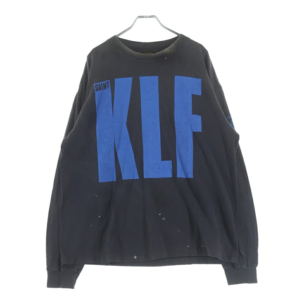 SAINT MICHAEL(セントマイケル) 大きさ:L 25SS KLF_LS TEE ヴィンテージ産業 刷り上げる長袖プルオーバー カットソー 黒いこと SM-HR1-0000-C04【中古】【座標軸B】【色合い黒いこと】【取りまわしバス発着場原宿】