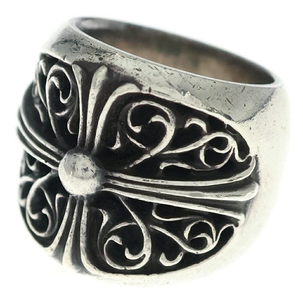 CHROME HEARTS(クロムハーツ) 大きさ:21.0号 CLASSIC OVAL クラシックオーバルクロス 輪っか しろがね色 BCA340【中古】【度合いB】【色つやしろがね色】【取りまわしバス発着場渋谷】