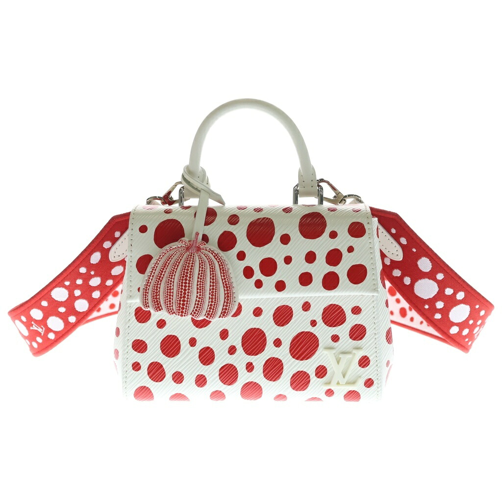 LOUIS VUITTON(ルイヴィトン) LV×YK エピ クリュニー 2WAY御徒面子 ボストンバッグ ハンドバック ショルダーバッグ 白いこと×赤いこと なめし革 MINI M21722 しろがね色金具【中古】【座標軸A】【色合い白いこと】【取りまわしバス発着場BRING心斎橋店】