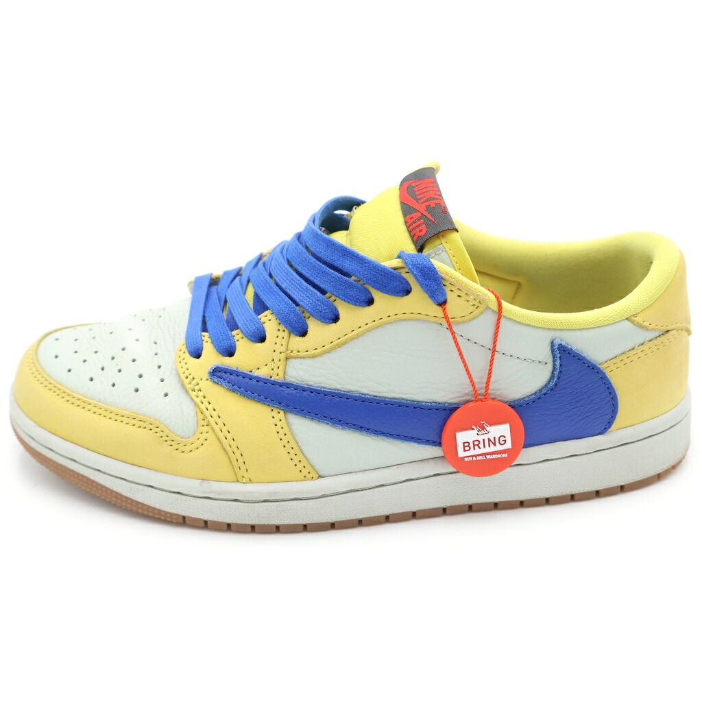 NIKE(ナイキ) 大きさ:26.0糎 ×TRAVIS SCOTT WMNS AIR JORDAN 1 RETRO LOW OG Canary トラヴィススコット ウィメンズ エアジョーダン1 ローカットスニーカー カナリー DZ4137-700 US9/26糎【中古】【座標軸B】【色合い黄色】【取りまわしバス発着場BRING KICKS】