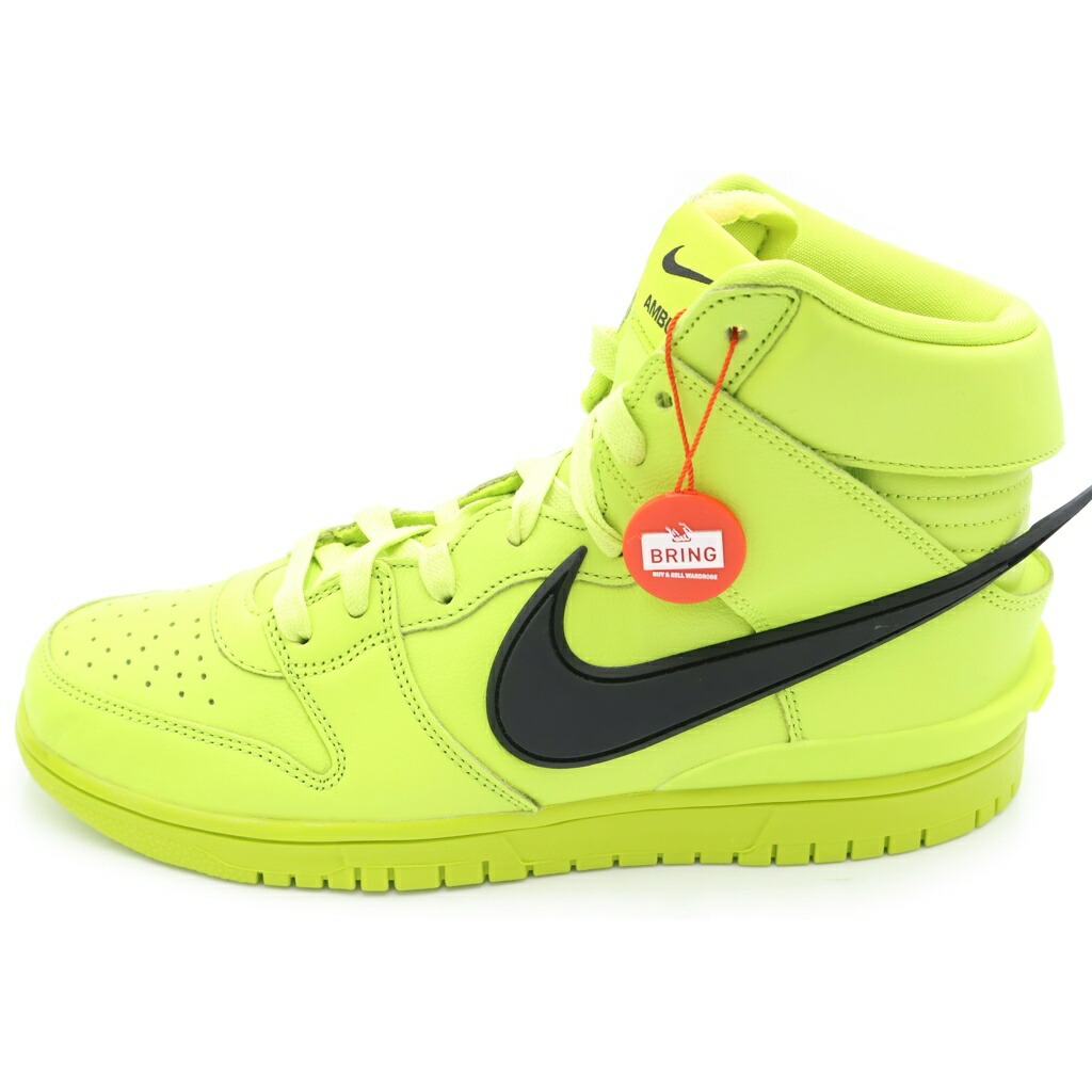 NIKE(ナイキ) 大きさ:28.0糎 ×AMBUSH DUNK HI アンブッシュ ダンク ハイカットスニーカー 黄色 US10/28糎 CU7544-300【新古品/中古】【座標軸S】【色合い黄色】【取りまわしバス発着場渋谷】