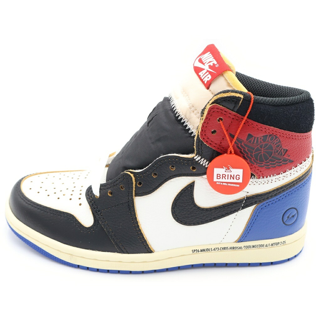 NIKE(ナイキ) 大きさ:23.5珊 ×FRAGMENTDESIGN ×UNION AIR JORDAN 1 HIGH OG フラグメントデザイン 単位労働組合 エアジョーダン 1 ハイカットスニーカー レディース US5/23.5珊 IO7847-002【新古品/中古】【度合いS】【色つやマルチ色つや】【取りまわしバス発着場BRING KICKS】