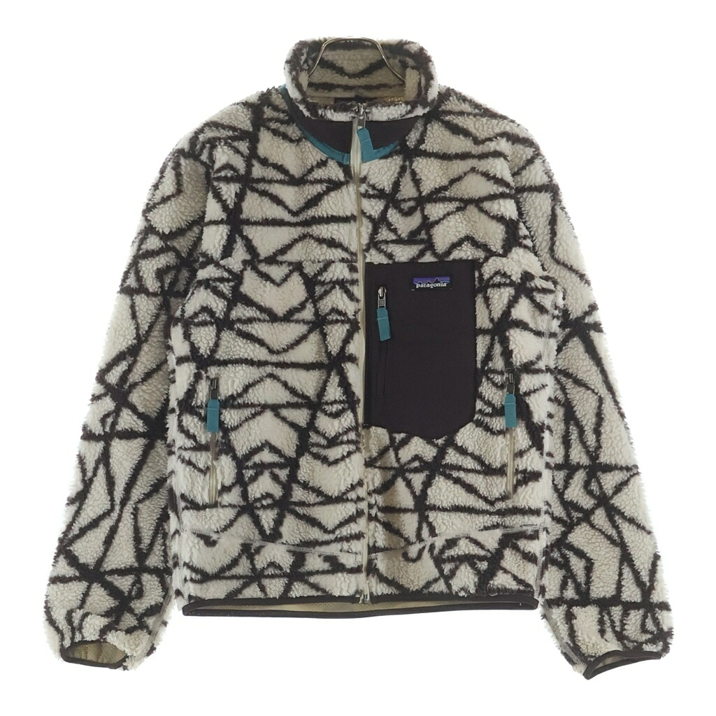 PATAGONIA(パタゴニア) サイズ:XS 16AW クラシック レトロX 総柄 ボアフリース ジャケット ホワイト/ブラウン STY23056FA16【中古】【程度B】【カラーホワイト】【オンライン限定商品】｜ブランド買取・販売　BRING