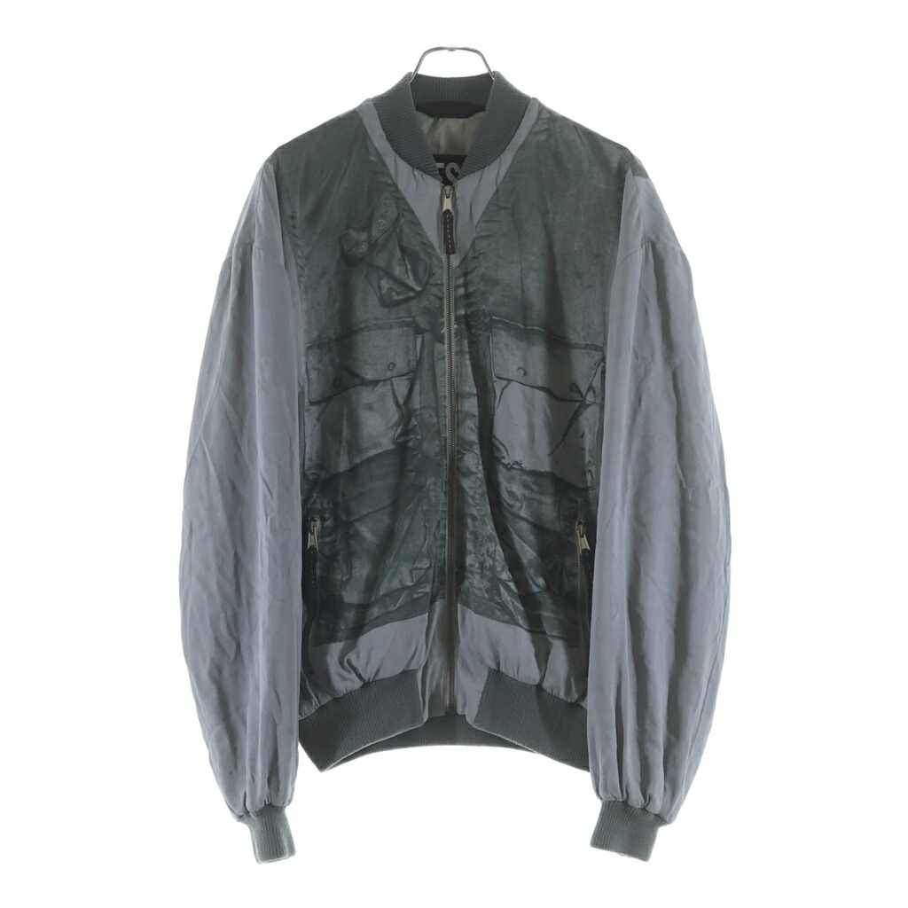DIESEL(ディーゼル) 大きさ:S 22AW J-CORIN 書き換える 騙し絵 騙し絵 MA-1 人絹 A07260 ボンバージャケット 薄墨色【中古】【座標軸B】【色合い薄墨色】【オンライン制限事項商いもの】