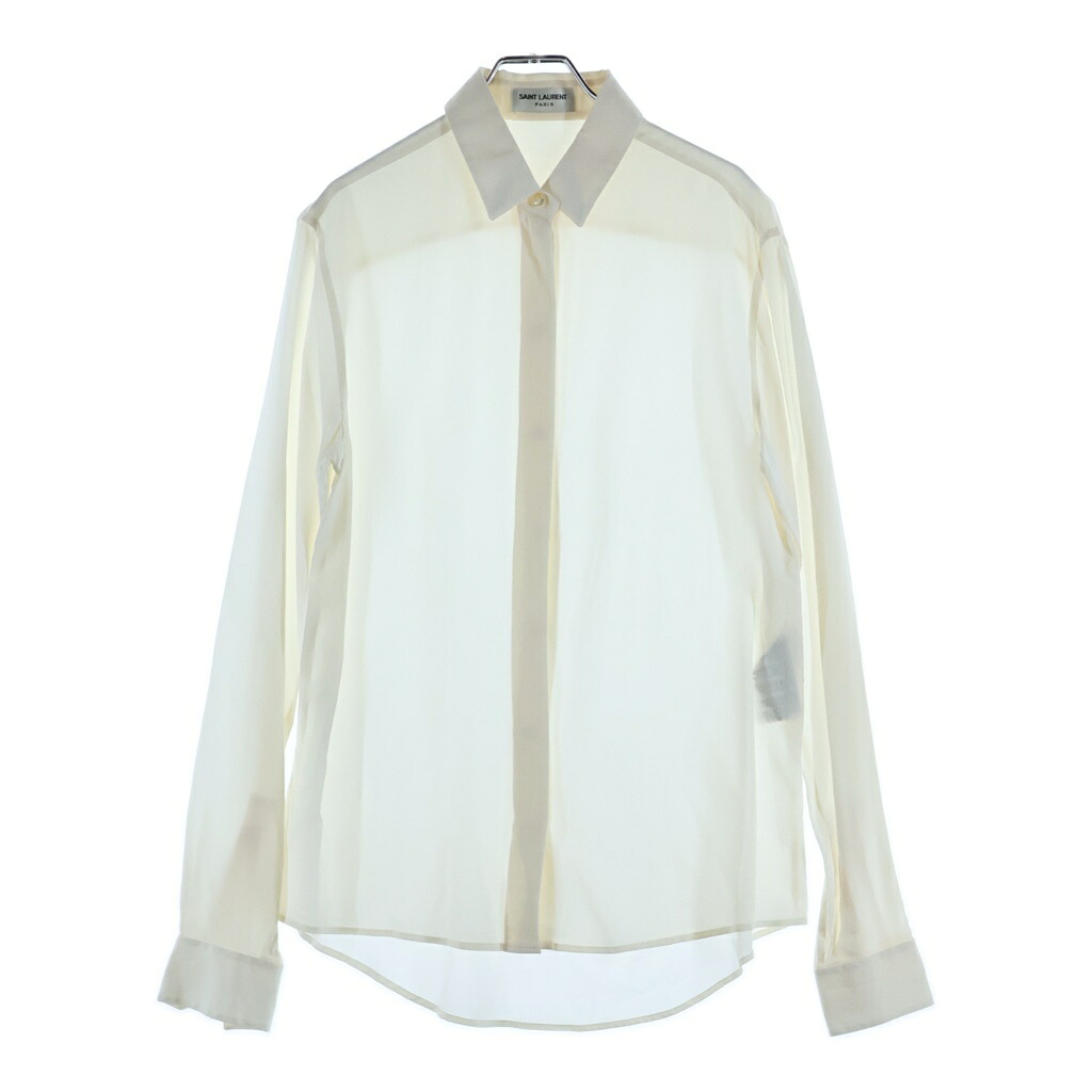YVES SAINT LAURENT(イヴサンローラン) サイズ:36 シルクシャツ アイボリー #36【中古】【程度B】【カラーベージュ】【オンライン限定商品】|ブランド買取・販売 BRING