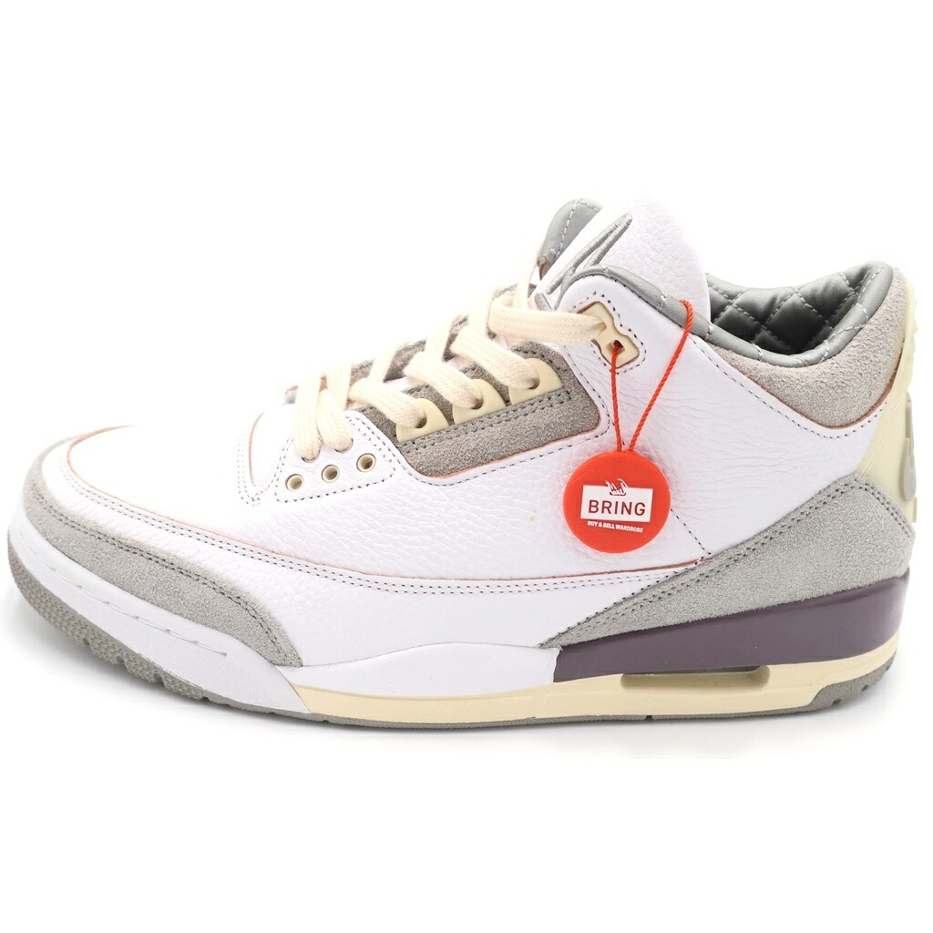 NIKE(ナイキ) 大きさ:28糎  ×A MA MANIERE AIR JORDAN 3 RETRO SP アママニエール エアジョーダン 3 レトロ ミッドカットスニーカー 白いこと/ベージュ US11/28糎 DH3434-110【中古】【座標軸A】【色合い白いこと】【取りまわしバス発着場BRING KICKS】