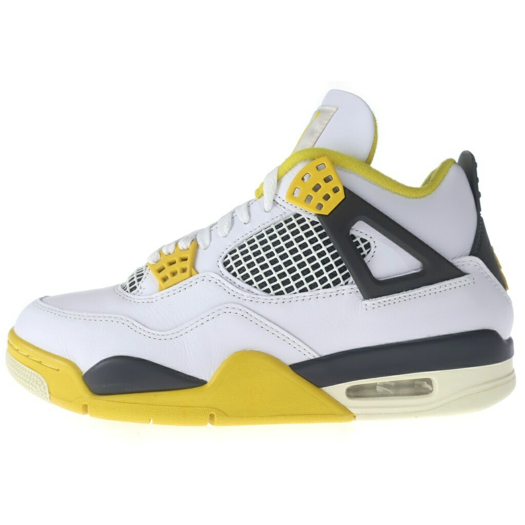 NIKE(ナイキ) 大きさ:27.0糎 WMNS AIR JORDAN 4 RETRO ウィメンズ エアジョーダン ハイカットスニーカー 白いこと/黄色 US10/27糎 AQ9129-101【中古】【座標軸A】【色合い白いこと】【オンライン制限事項商いもの】