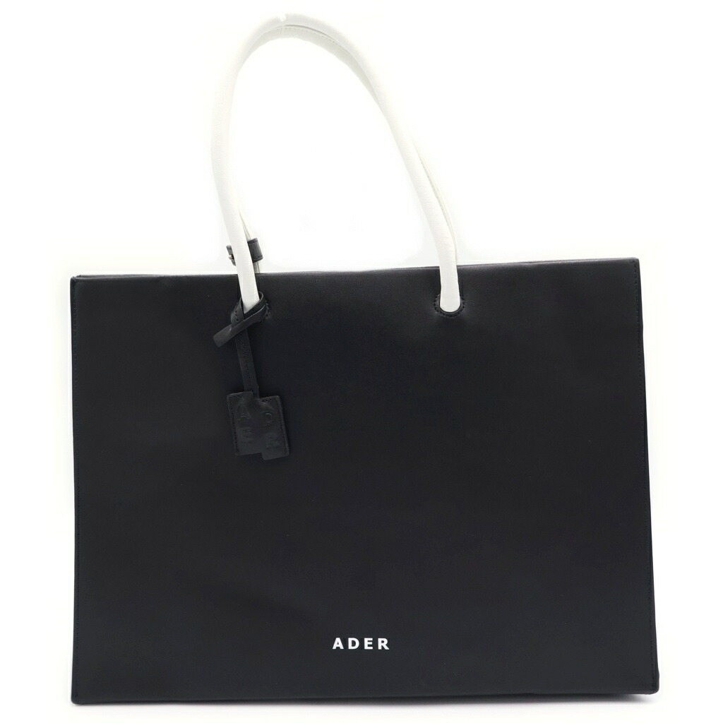 ADER ERROR(アーダーエラー) 21AW Leather Tote Bag レザートートバッグ ショルダーバッグ 黒いこと BKAFWTB12BKF【中古】【座標軸A】【色合い黒いこと】【オンライン制限事項商いもの】