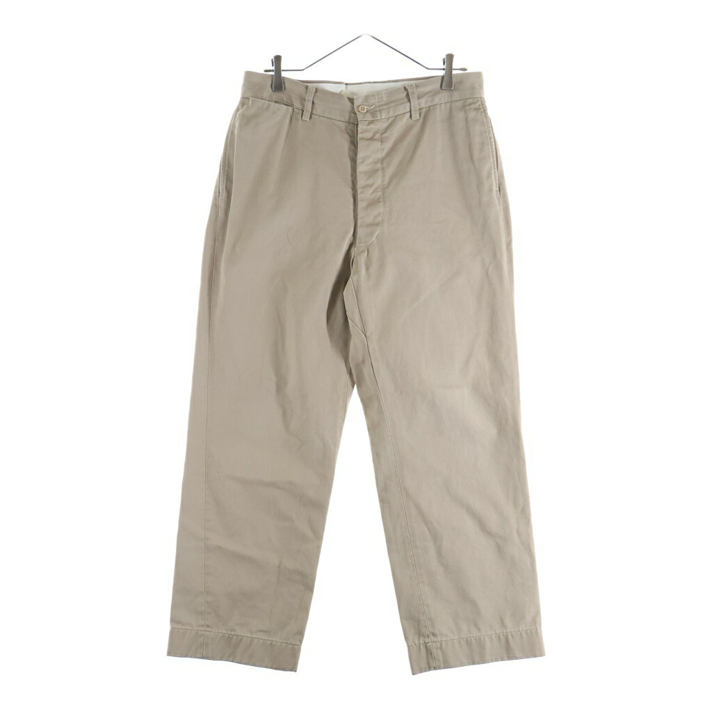 NO BRAND(否ブランド名) 大きさ:32 ATLAST\u0026CO OVERALL\u0026JACKETS SANFORIZED CHINO PANTS アッ企業結合 チノズボン下 ベージュ【中古】【座標軸B】【色合いベージュ】【取りまわしバス発着場BRING廟堂店】