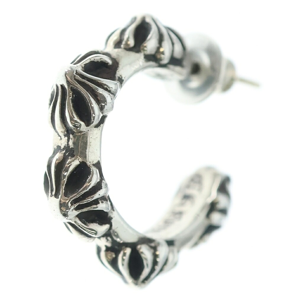 CHROME HEARTS(クロムハーツ) サイズ:- HOOP CROSS クロスバンド フープピアス シルバー BCA100【中古】【程度A】【カラーシルバー】【取扱店舗渋谷】｜ブランド買取・販売　BRING