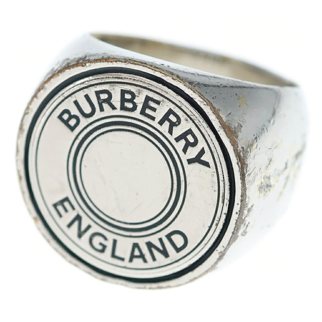 BURBERRY(バーバリー) 大きさ:14.0号 ラウンドロゴタイプ シグネット 輪っか 56 しろがね色【中古】【座標軸C】【色合いしろがね色】【オンライン制限事項商いもの】