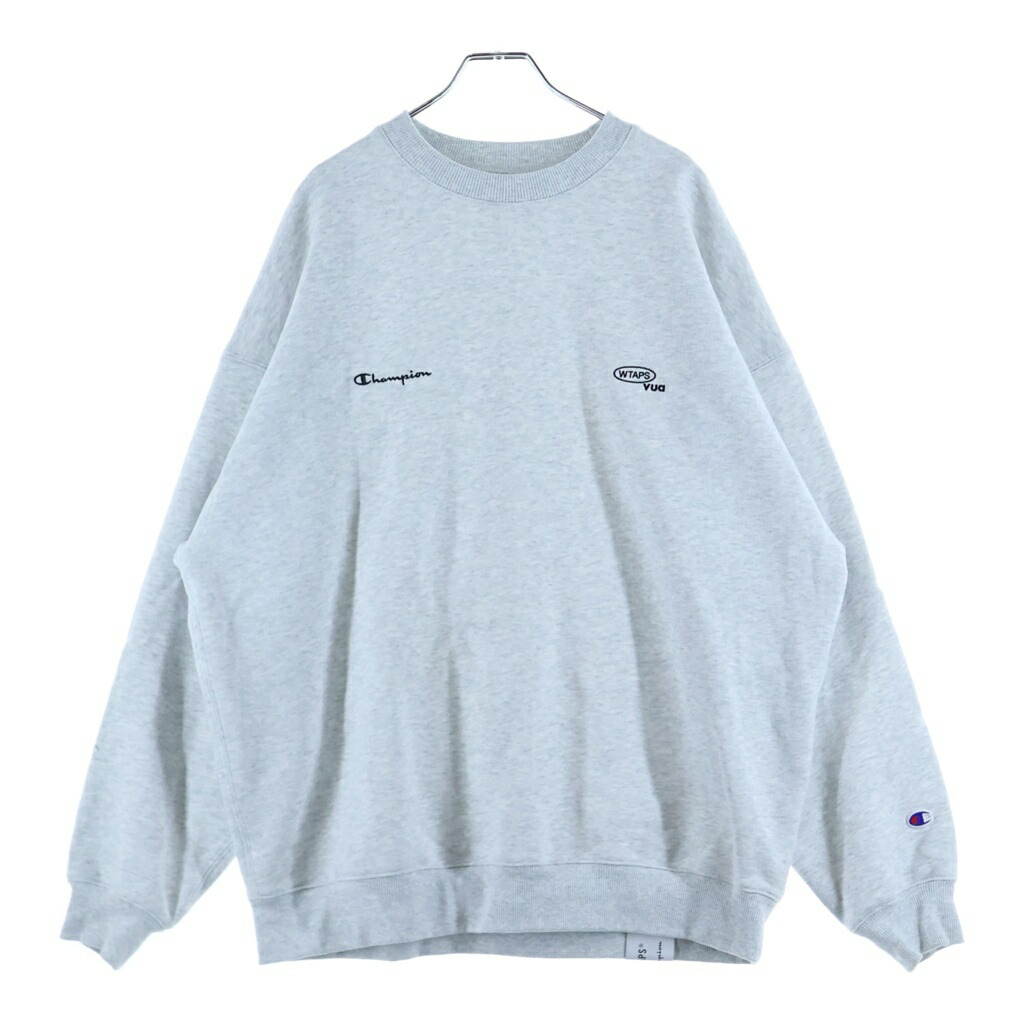 WTAPS(ダブルタップス) 大きさ:XL ×CHAMPION ACADEMY CREW NECK C8-D016 クルーネックスウェット 薄墨色【中古】【座標軸A】【色合い薄墨色】【取りまわしバス発着場BRING福岡天神店】