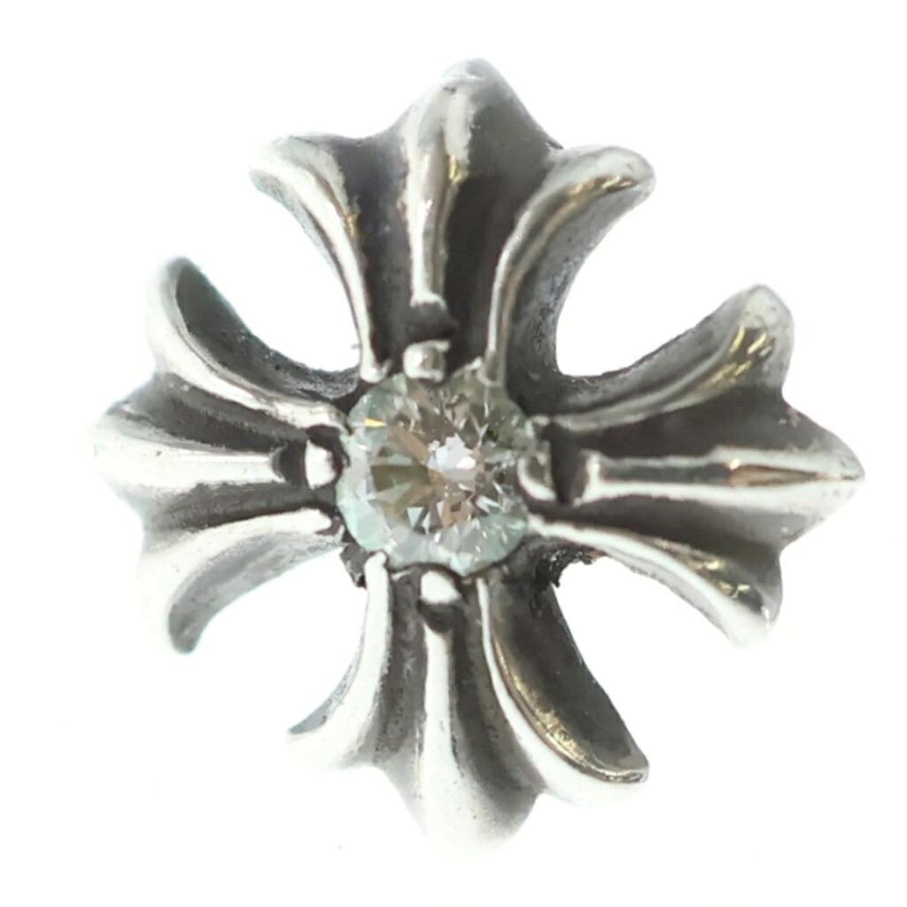 CHROME HEARTS(クロムハーツ) No2 CH PLS DIA CH足し加える 1金剛石 スタッドピアス しろがね色 BCA388【中古】【座標軸B】【色合いしろがね色】【取りまわしバス発着場BRING福岡天神店】