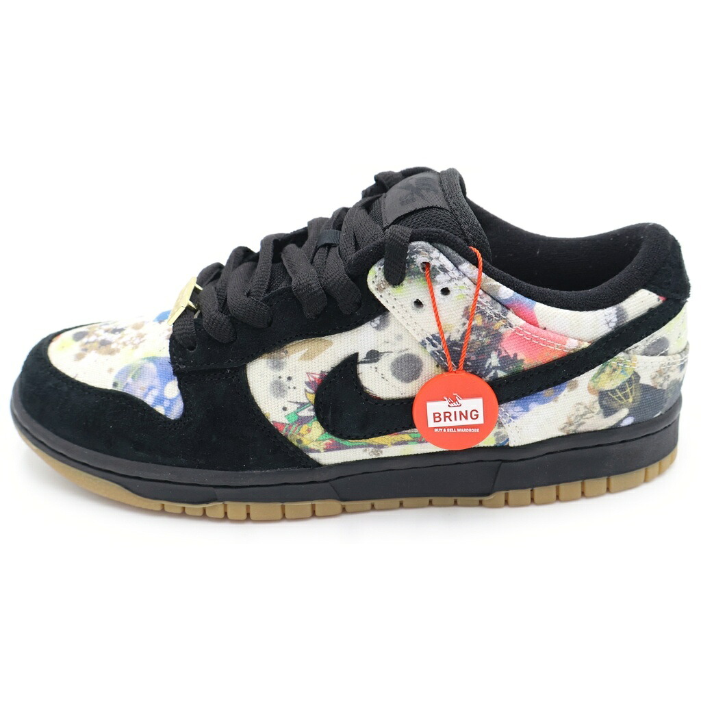 NIKE SB(ナイキエスビー) 大きさ:26.0糎 ×SUPREME Rammellzee DUNK LOW FD8778-001 シュプリーム ラメルジー エスビー ダンク ローカットスニーカー シューズ 黒いこと/マルチ US8/26.0糎【中古】【座標軸A】【色合い黒いこと】【取りまわしバス発着場BRING KICKS】