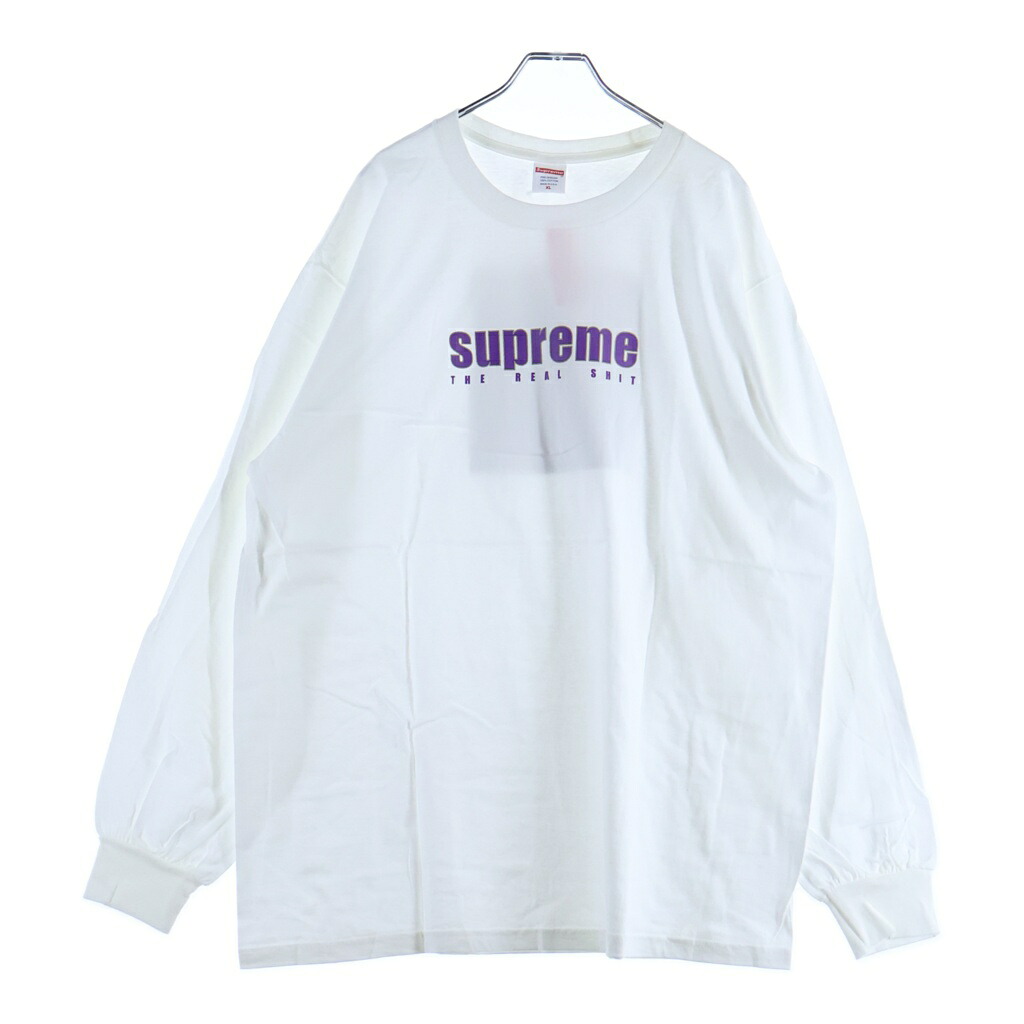 SUPREME(シュプリーム) 大いさ:XL 19SS The Real Shirt L/S Tee ザ 実際的 労働者の一団のど首 カットソー 長袖ティーシャツ 白いこと【新古品/中古】【座標軸S】【色合い白いこと】【取りまわしバス発着場渋谷】
