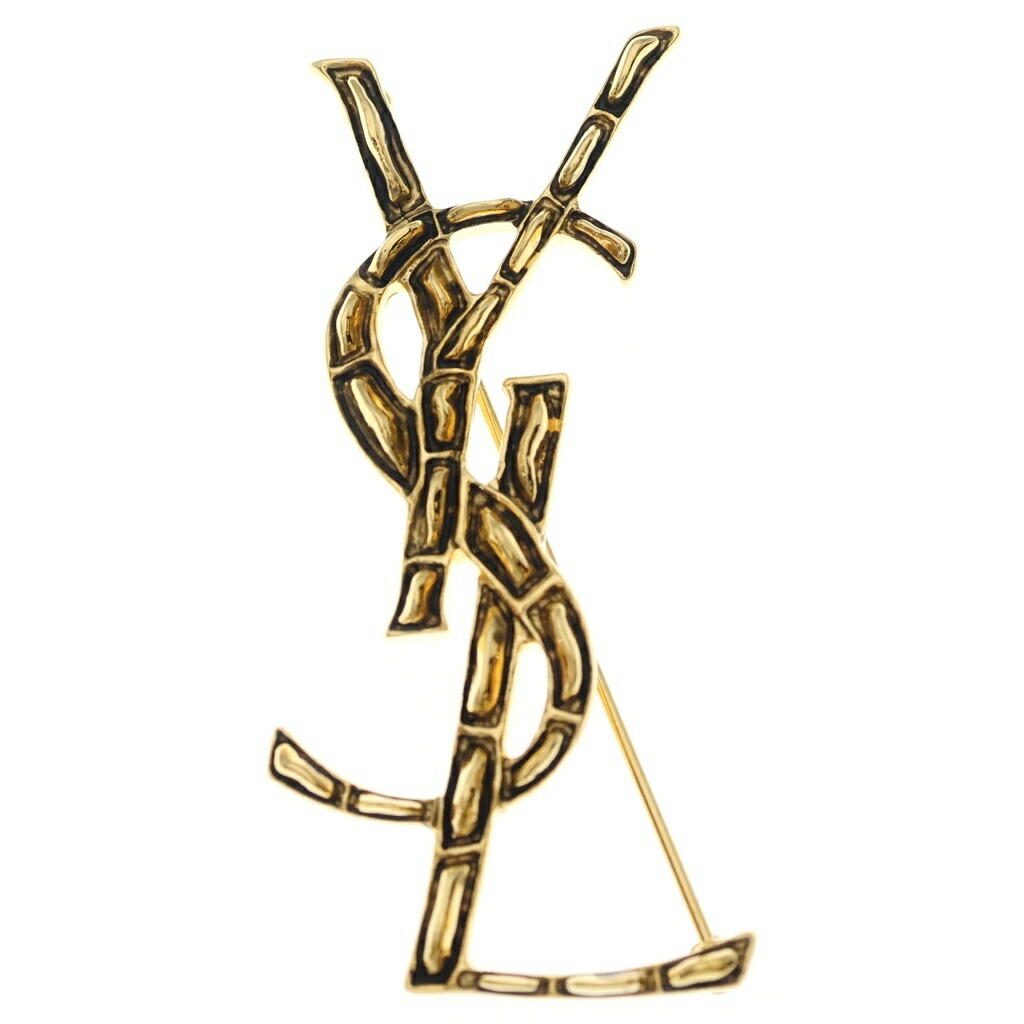 SAINT LAURENT PARIS(サンローランパリ) OPYUM BRCH MONOGRAM 470371 Y1500 YSLカサンドラ オピウムブローチ ゴールド【新古品/中古】【程度S】【カラーゴールド】【取扱店舗渋谷】|ブランド買取・販売 BRING