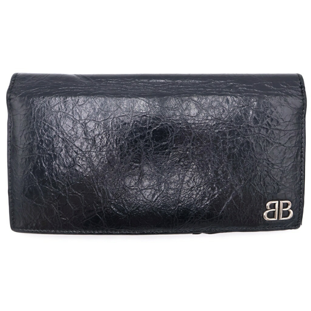 BALENCIAGA(バレンシアガ) Vertical Monaco Wallet バーティカルモナコ ウォレット 財布 ブラック 8022132AAS61000【中古】【程度B】【カラーブラック】【取扱店舗BRING渋谷ANNEX店】｜ブランド買取・販売　BRING
