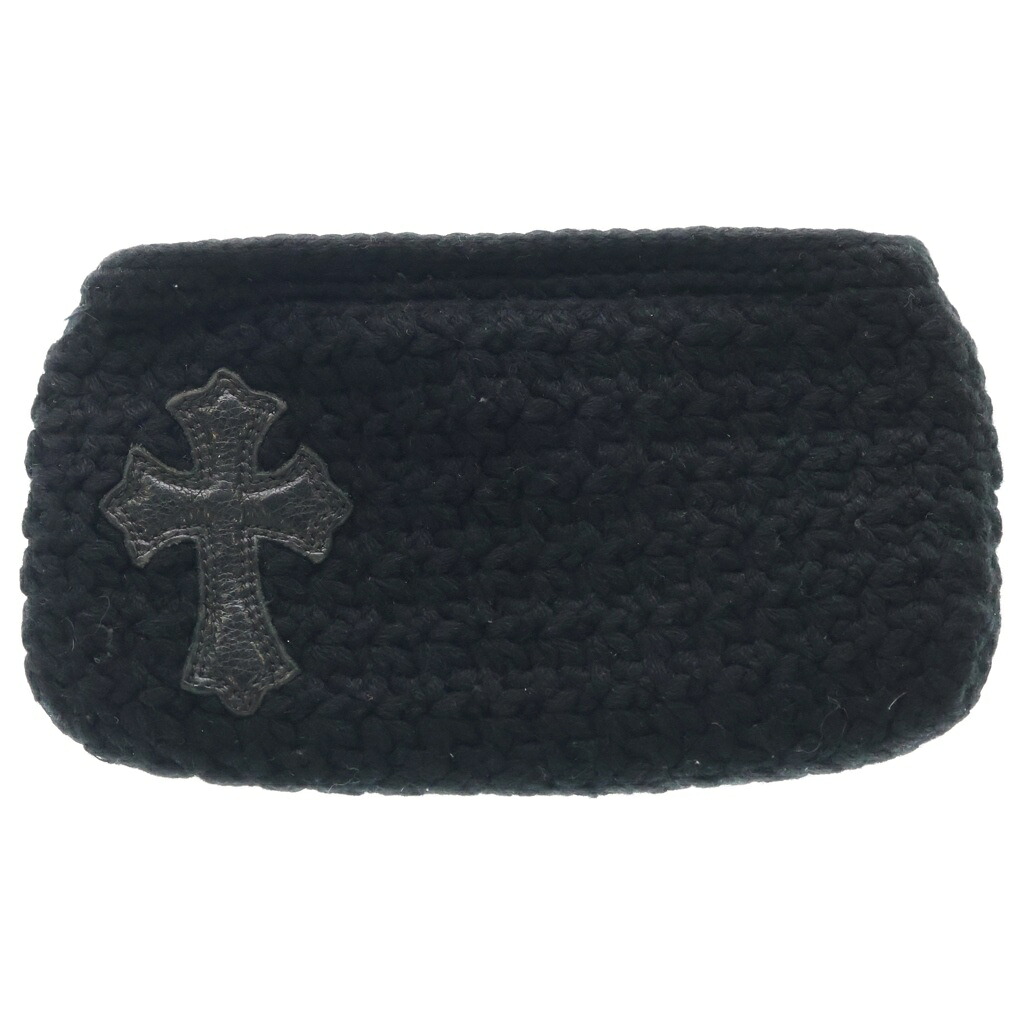 CHROME HEARTS(クロムハーツ) CASHMERE ZPR CHG PURSE 差し交わす継ぎ切れ付き添い人 カシミール チェンジパース クローチェ ウォレット 紙入れ 黒いこと【中古】【座標軸B】【色つやしろがね色】【取りまわしバス発着場渋谷】