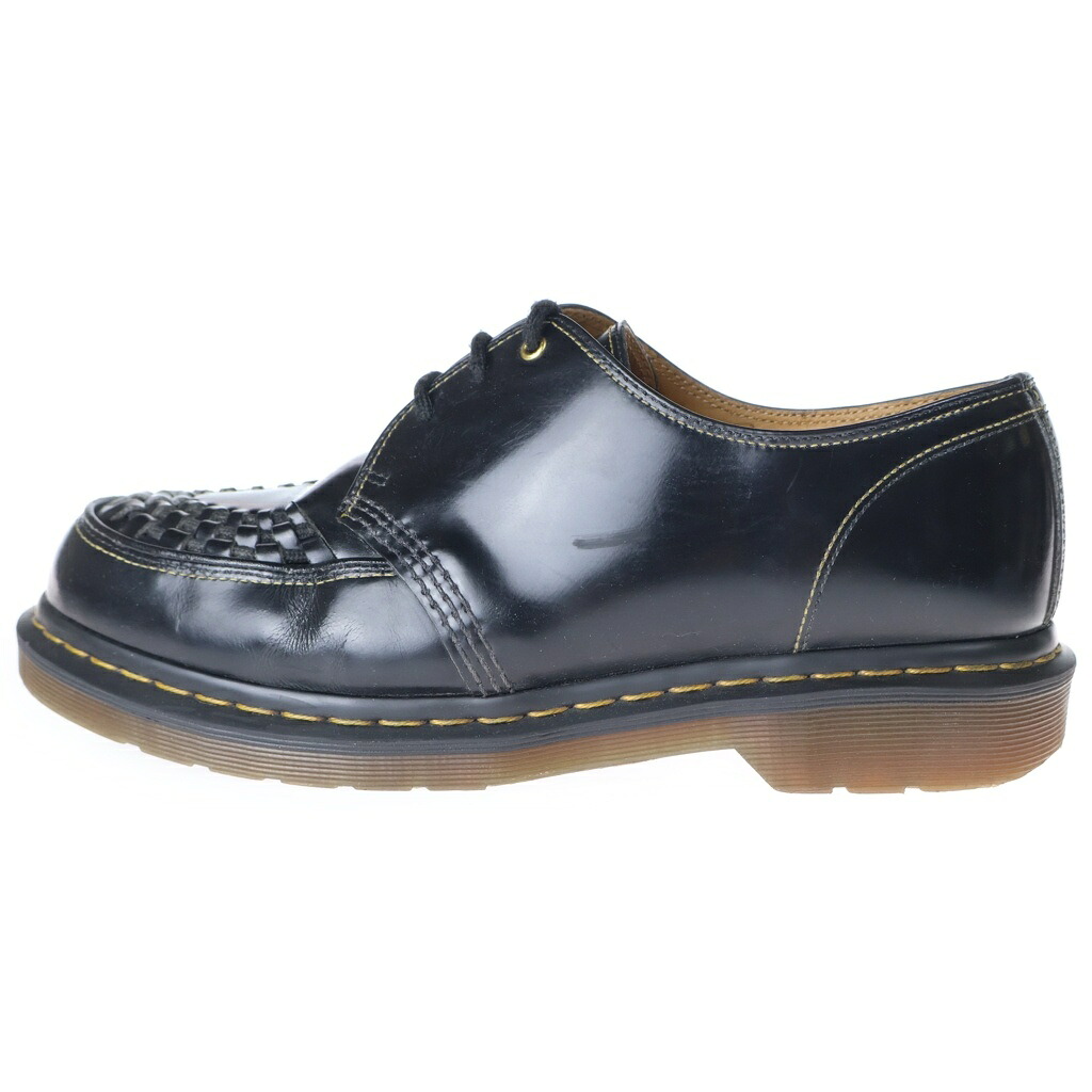Dr.Martens(お医者さんマーチン) 大きさ:UK9.0 18SS×Yohji Yamamoto RAMSEY YY GS なめし革 3広座敷シューズ 黒いこと AW006【中古】【度合いB】【色つや黒いこと】【取りまわしバス発着場BRING仙台店】