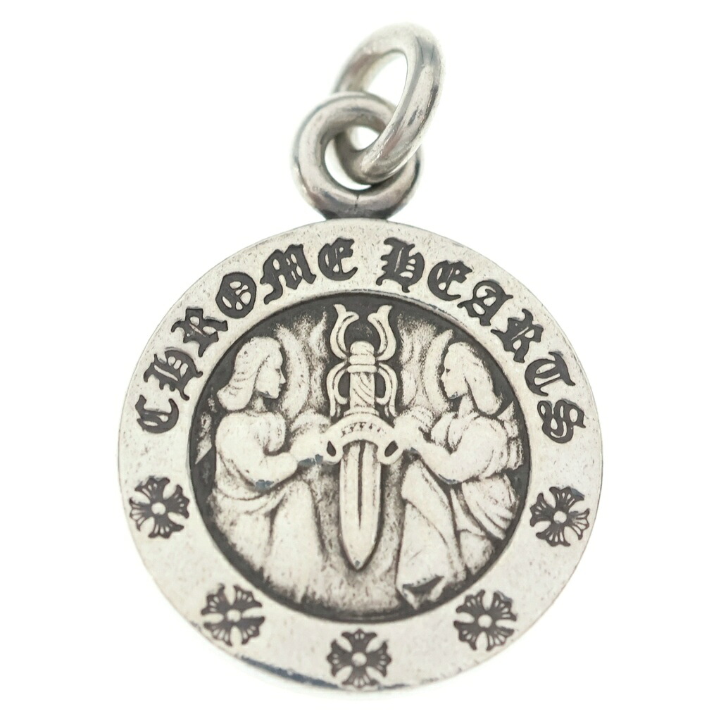 CHROME HEARTS(クロムハーツ) CHRM ANGL MDL V2 エンジェルメダルチャーム シャンデリヤいの一番 しろがね色BCA229【中古】【座標軸B】【色合いしろがね色】【取りまわしバス発着場BRING有楽町マルイ店】