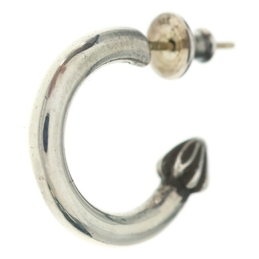 CHROME HEARTS(クロムハーツ) HOOP PLAIN 飾り気の無い フープピアス しろがね色 BCA101【中古】【座標軸B】【色合いしろがね色】【取りまわしバス発着場BRING有楽町マルイ店】