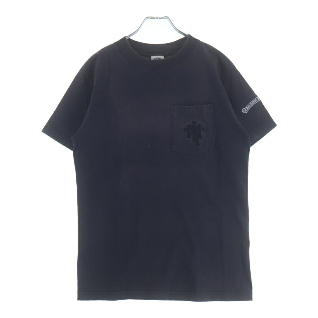 CHROME HEARTS(クロムハーツ) 大きさ:S OLD S/S TEE 年寄りの 胸セメタリークロス刺しゅう 半袖プルオーバーカットソー【中古】【座標軸B】【色合い黒いこと】【取りまわしバス発着場原宿】