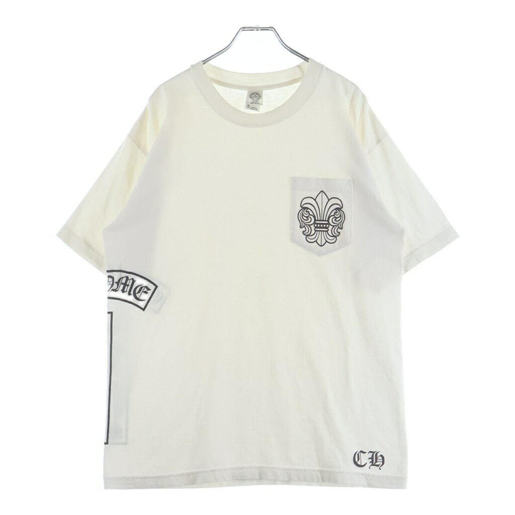 CHROME HEARTS(クロムハーツ) 大きさ:L OLD S/S TEE T BAR 年寄りの T赤ちょうちん刷り上げる 半袖ティーシャツカットソー【中古】【度合いB】【色つや白いこと】【取りまわしバス発着場OneStyle新宿店】