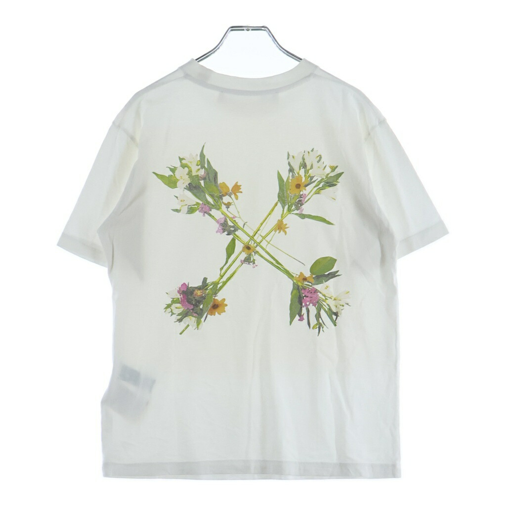 OFF-WHITE(象牙色) 大いさ:XS 20AW Floral T-Shirt フローラル 半袖ティーシャツ 白いこと OWAA049E20JER009【中古】【座標軸A】【色合い白いこと】【取りまわしバス発着場原宿】