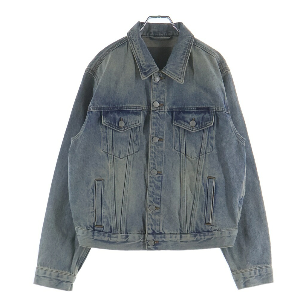 Gosha Rubchinskiy(ゴーシャラブチンスキー) 大きさ:L 25AW DENIM JACKET ジーンズ上衣 トラッカー 点火装置青色【中古】【座標軸B】【色合い青色】【取りまわしバス発着場原宿】
