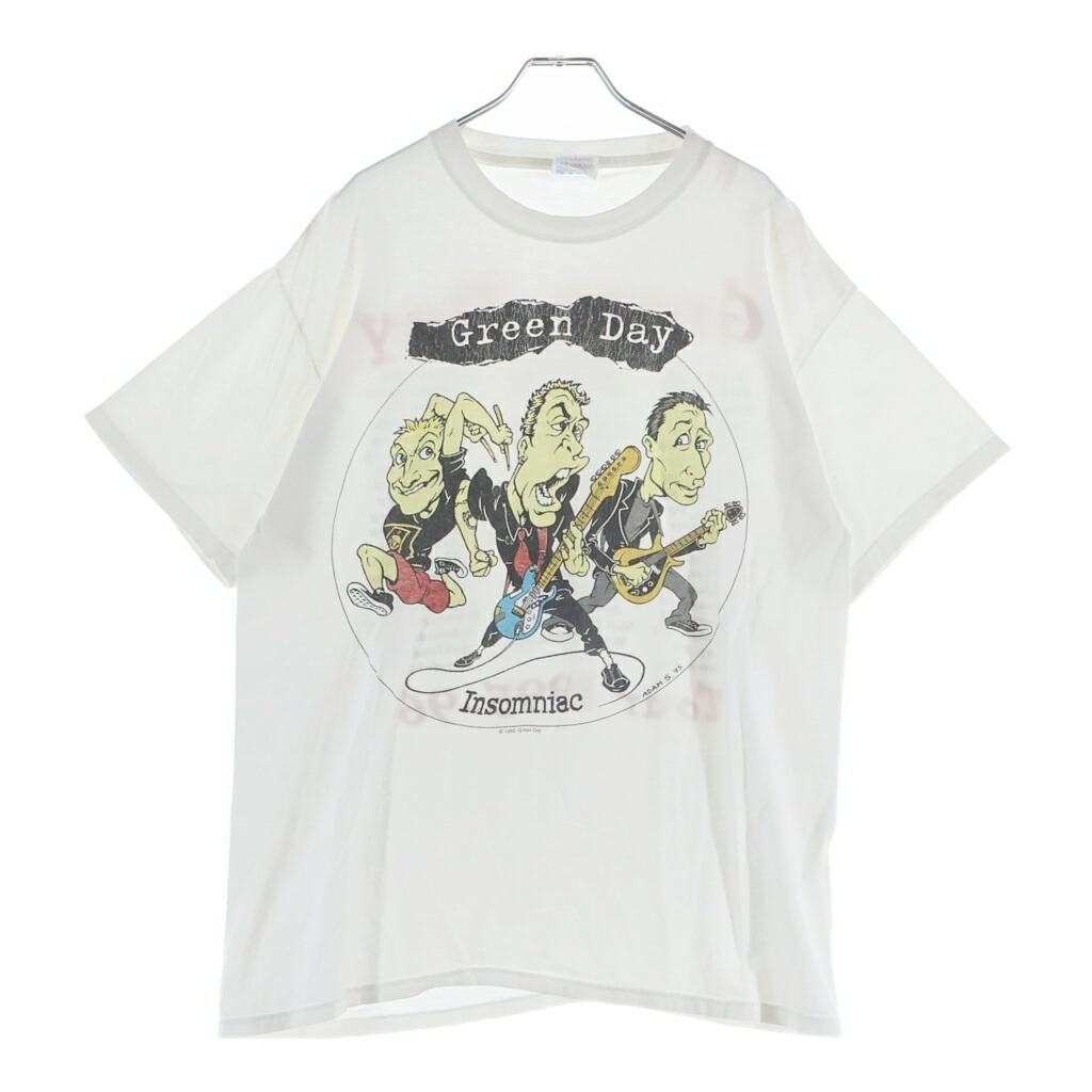 VINTAGE(ヴィンテージ) 大きさ:XL 90S VINTAGE Green Day Insomniac Tour 1995-96 T-shirt ヴィンテージ グリーンデイ インソムニアック 周遊旅行 両面刷り上げる 労働者の一団素っ首半袖プルオーバーカットソー【中古】【座標軸B】【色つや白いこと】【取りまわしバス発着場AWESOME高円寺店】