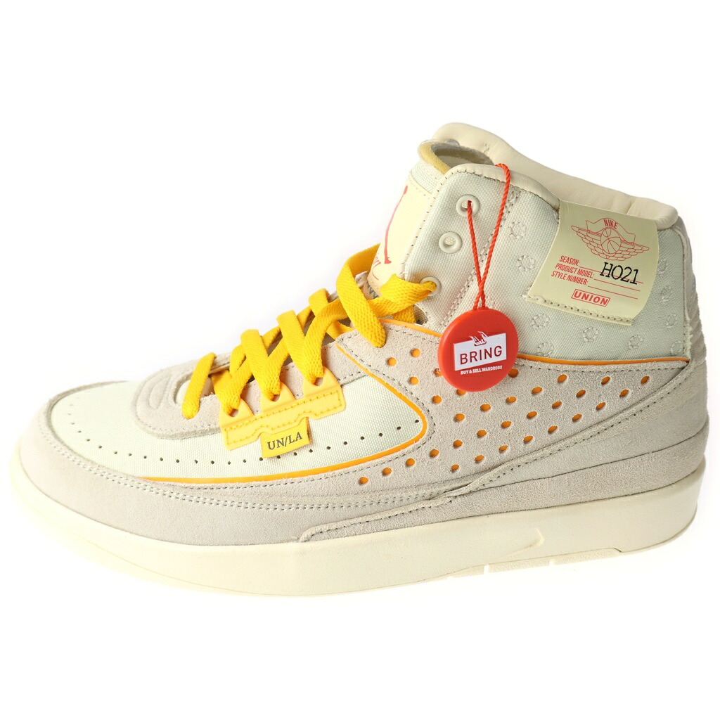 NIKE(ナイキ) 大いさ:27.5糎 ×UNION Air Jordan 2 RETRO SP RATTAN DN3802-200 単位労働組合 エアジョーダン 2 レトロ ラタン ハイカットスニーカー ベージュ US9.5/27.5糎【新古品/中古】【座標軸S】【色合いベージュ】【取りまわしバス発着場BRING横浜ビブレ店】