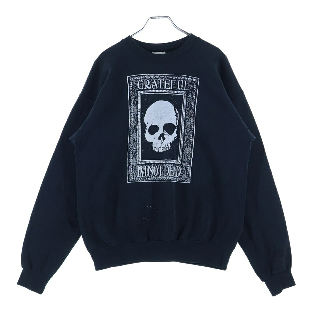 VINTAGE(ヴィンテージ) 90s Grateful Dead グレートフルデット 労働者の一団素っ首 ロング捩り 流汗 黒いこと【中古】【座標軸B】【色つや黒いこと】【取りまわしバス発着場BRING福岡天神店】