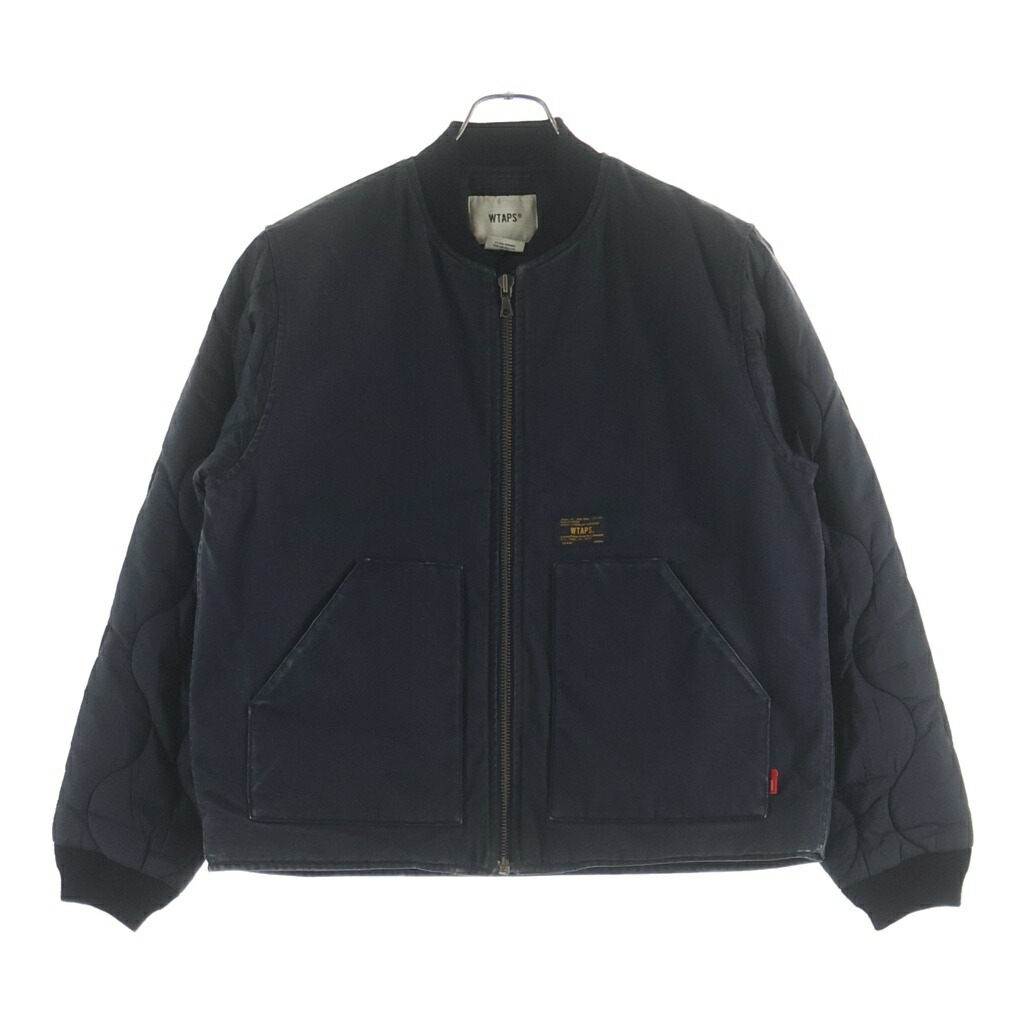 WTAPS(ダブルタップス) 大きさ:1 17AW MC JACKET キルティングうつり変わり ボンバージャケット 黒いこと 172GWDT-JKM03【中古】【度合いB】【色つや黒いこと】【オンライン押さえる商いもの】