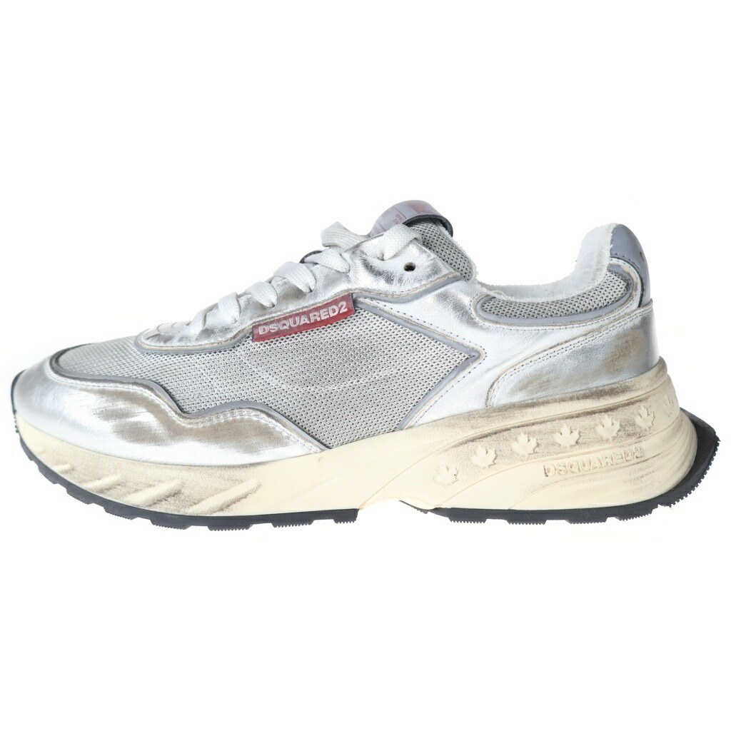 DSQUARED2(ディースクエアード) 大いさ:42.5 Sprinter Sneakers SNW0281347081852137 ヴィンテージ産業 ローカットスニーカー しろがね色 42.5【中古】【座標軸A】【色合いしろがね色】【取りまわしバス発着場BRING霊殿店】