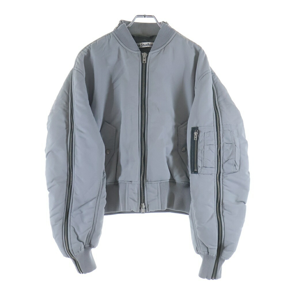 Acne Studios(アクネ ストゥディオズ) 大きさ:34 23AW BONBER JACKET ジップアップ ボンバージャケット 薄墨色 FN-WN-OUTW000883【中古】【度合いA】【色つや薄墨色】【オンライン制限事項商いもの】
